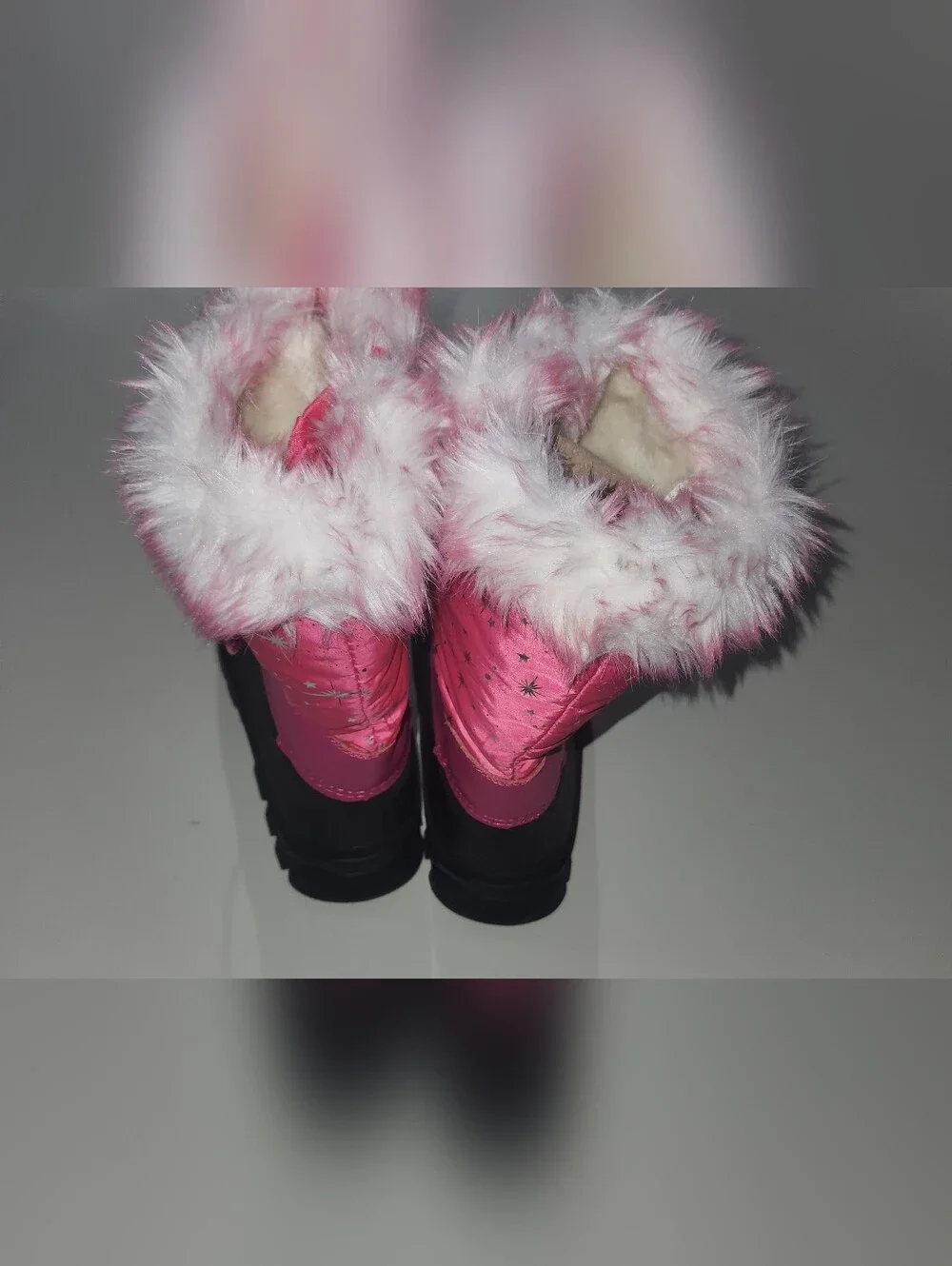 Dream Pairs Girls Pink Faux-Fur Winter Snow Boots Size 6 Girls